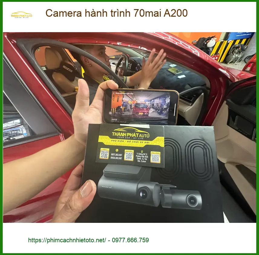 Anh Minh lắp Camera hành trình 70mai A200 cho Toyota Vios ở Quận 6 ảnh thực tế 3