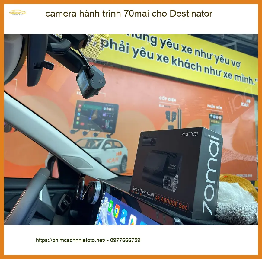 Anh Kiên lắp camera hành trình 70mai cho Hyundai Santa Fe ở Cần Giờ để an tâm lái xe ảnh thực tế 3