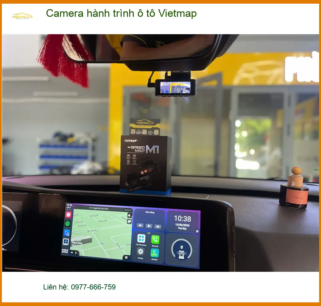 Anh Khải lắp Camera hành trình Vietmap cho Hyundai Santa Fe tại Quận Tân Bình ảnh thực tế 3