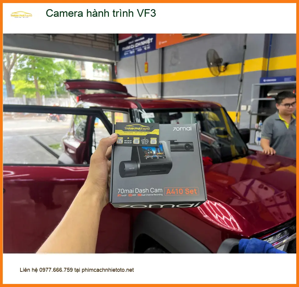Chị An lắp camera hành trình VinFast VF3 tại Quận 10 để ghi lại hành trình an toàn ảnh thực tế 3