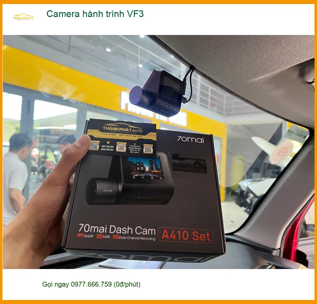 Anh Đạt lắp camera hành trình VinFast VF3 tại Quận Thủ Đức sau vụ va chạm nhỏ ảnh thực tế 4