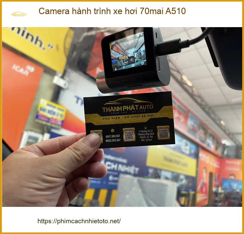 Anh Long lắp Camera hành trình 70mai A510 cho Honda CRV ở Gò Vấp. ảnh thực tế 4