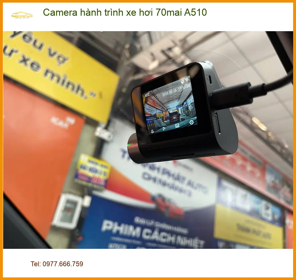 Anh Minh lắp Camera hành trình 70mai A510 Hyundai Accent Quận Tân Bình an tâm lái xe ảnh thực tế 3