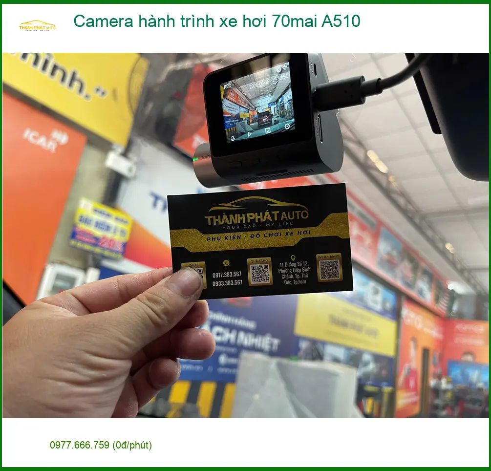 Anh Minh lắp Camera hành trình 70mai A510 Hyundai Accent Quận Tân Bình an tâm lái xe ảnh thực tế 4
