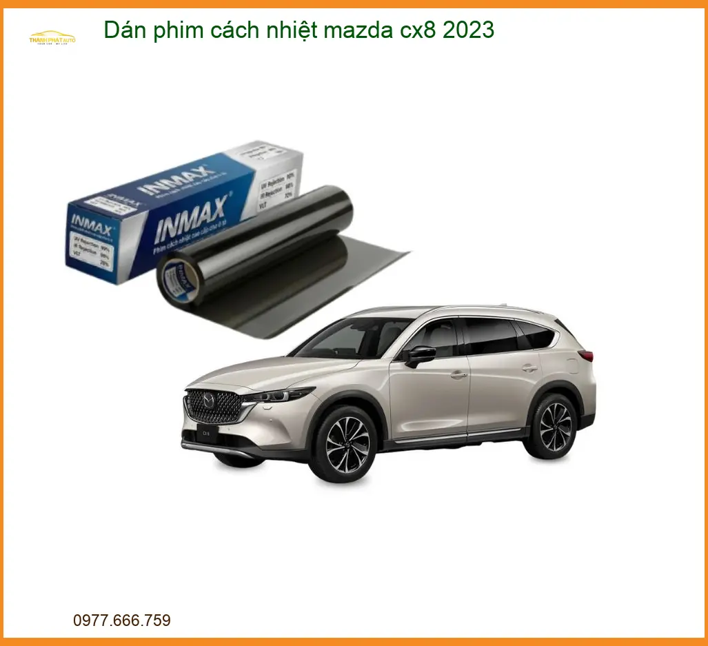 Dán Phim Cách Nhiệt Mazda CX8 2023 - Địa Chỉ Lắp Đặt Uy Tín TPHCM