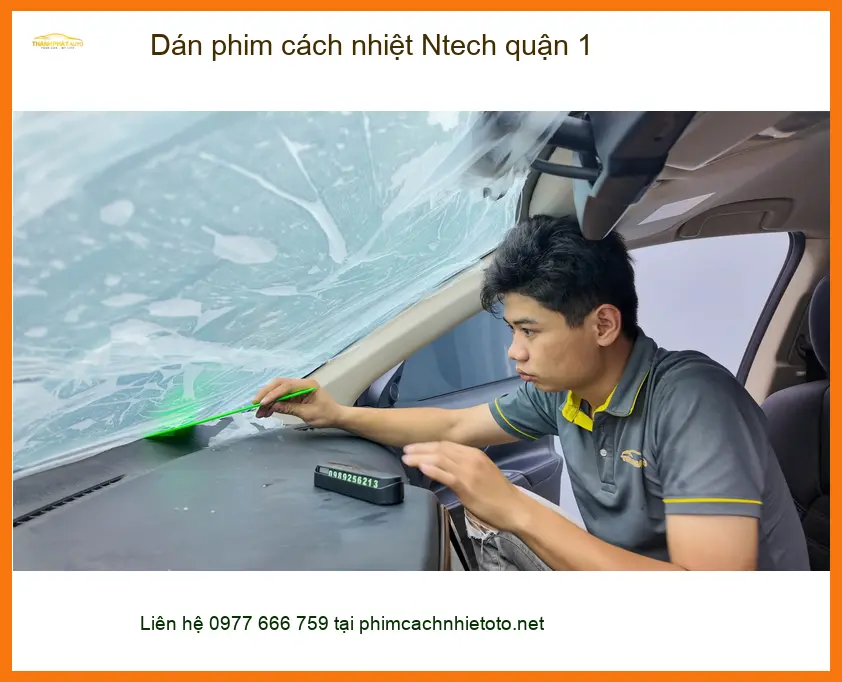 Nơi Dán Phim Cách Nhiệt Ntech Ô Tô Tại Quận 1 - Giá Tốt TPHCM ảnh thực tế 3