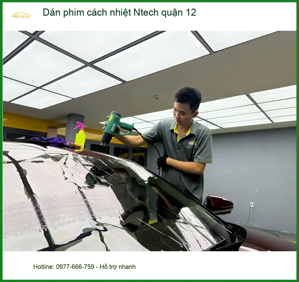 Địa Chỉ Dán Phim Cách Nhiệt Ô Tô phim cách nhiệt Ntech quận 12 - Giá Tốt TPHCM ảnh thực tế 3