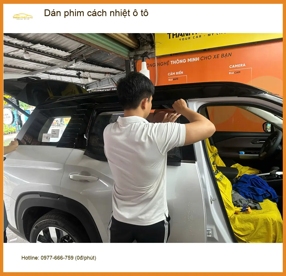 Anh Đức Anh dán phim cách nhiệt ô tô Hyundai Santa Fe tại Quận 1 chống nóng hiệu quả ảnh thực tế 3