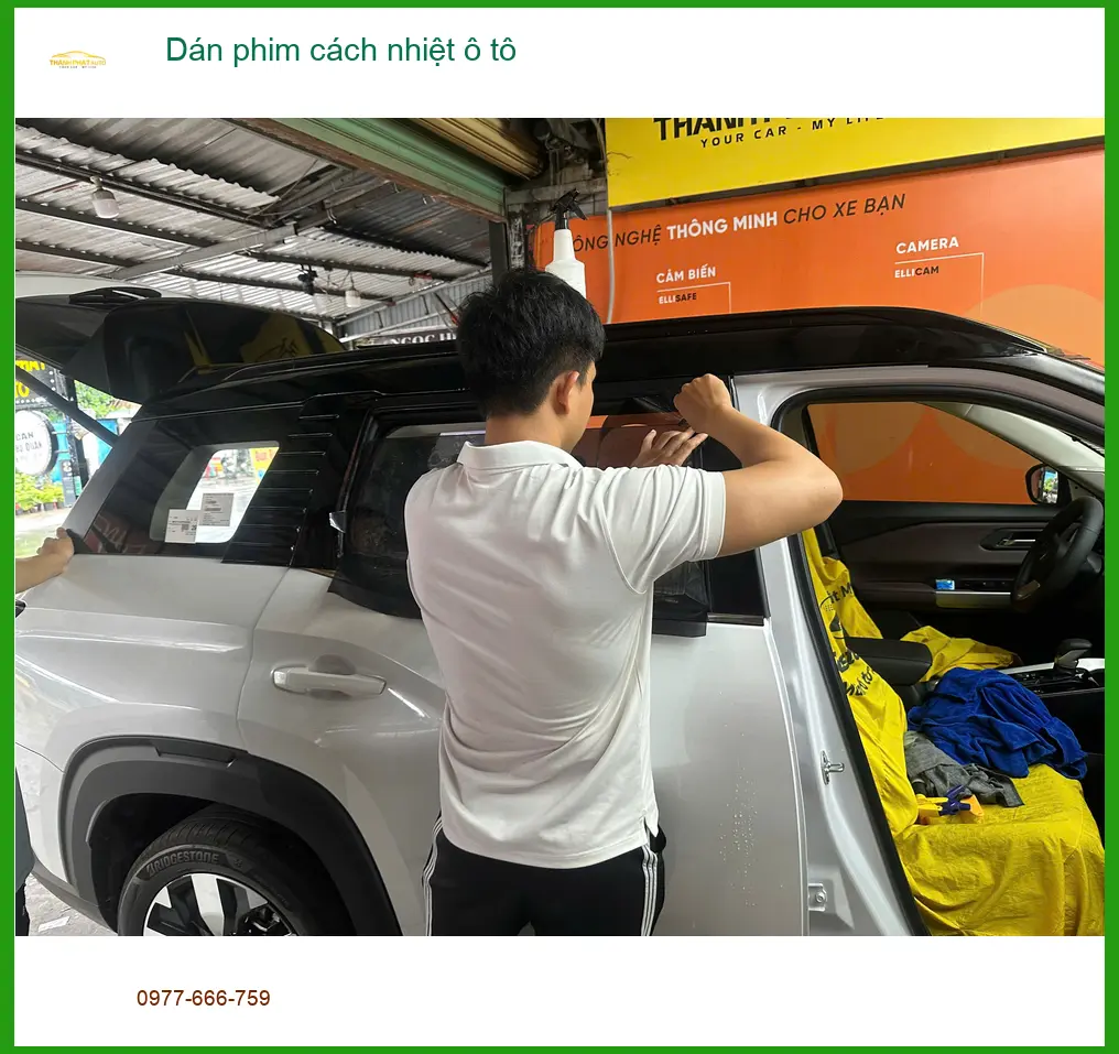 Anh Tùng dán phim cách nhiệt ô tô Hyundai Santa Fe tại Quận 9 để chống nóng hiệu quả ảnh thực tế 2