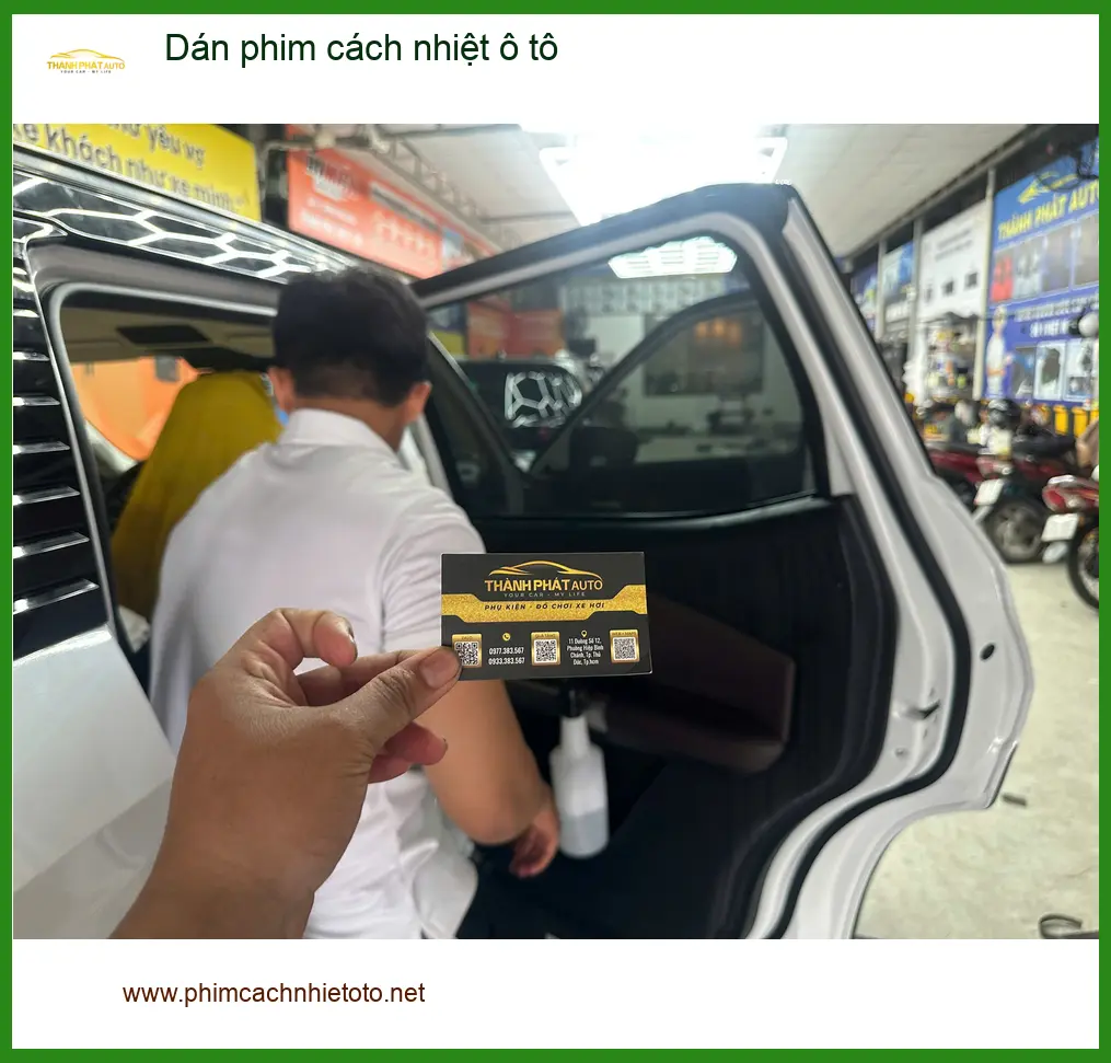 Anh Minh dán phim cách nhiệt ô tô Hyundai Santa Fe tại Cần Giờ chống nóng gay gắt ảnh thực tế 3