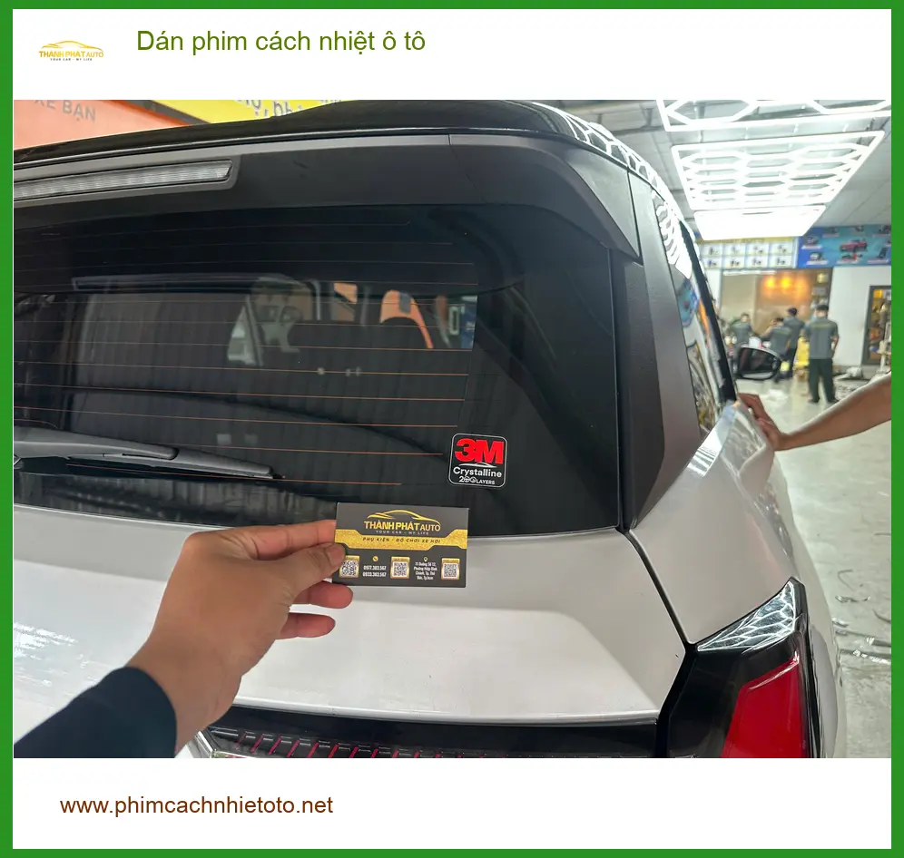 Anh Minh dán phim cách nhiệt ô tô Hyundai Santa Fe tại Cần Giờ chống nóng gay gắt ảnh thực tế 4