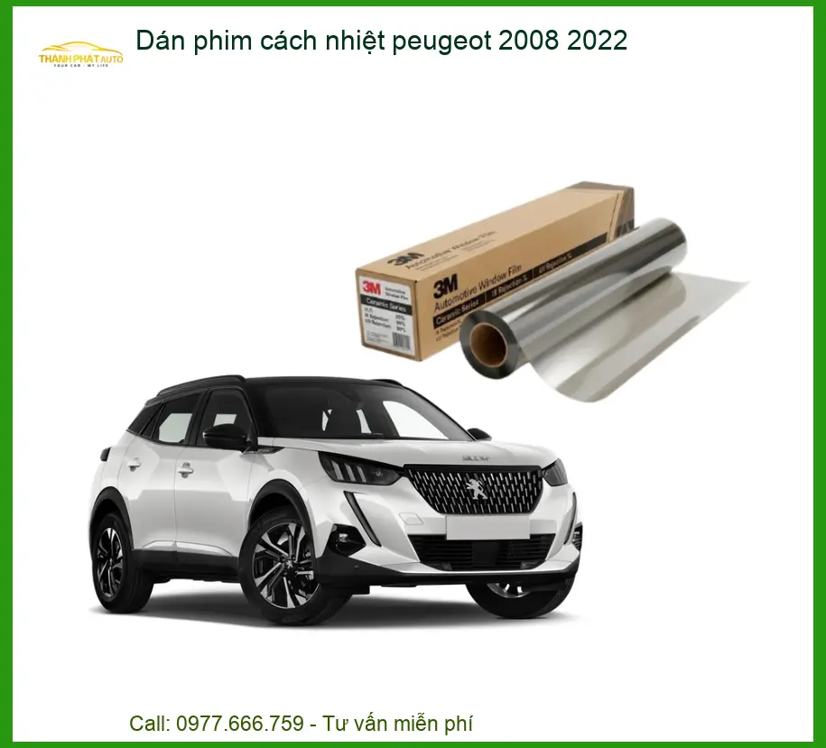 Dán Phim Cách Nhiệt Peugeot 2008 2022 - Địa Chỉ Lắp Đặt Uy Tín TPHCM