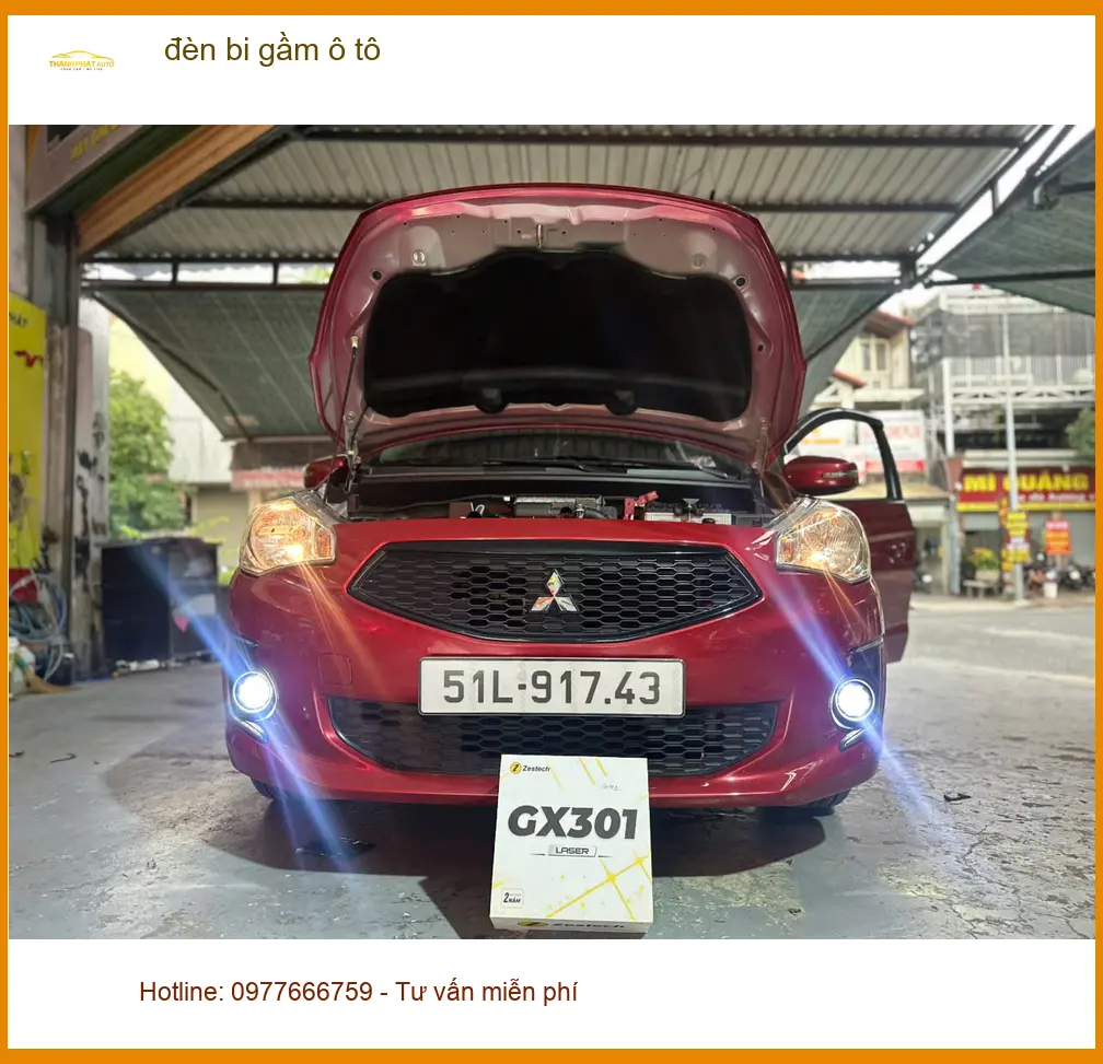 Anh Bảo nâng cấp đèn bi gầm ô tô Kia Sorento tại Quận Bình Thạnh vì đèn zin kém sáng ảnh thực tế 2