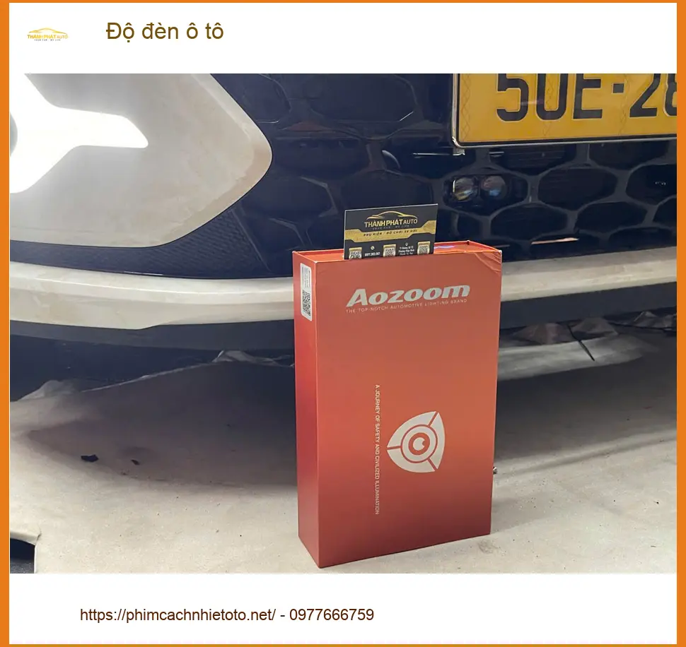 Anh Lâm độ đèn ô tô cho Hyundai Santa Fe tại Quận 12 để cải thiện tầm nhìn ban đêm ảnh thực tế 2