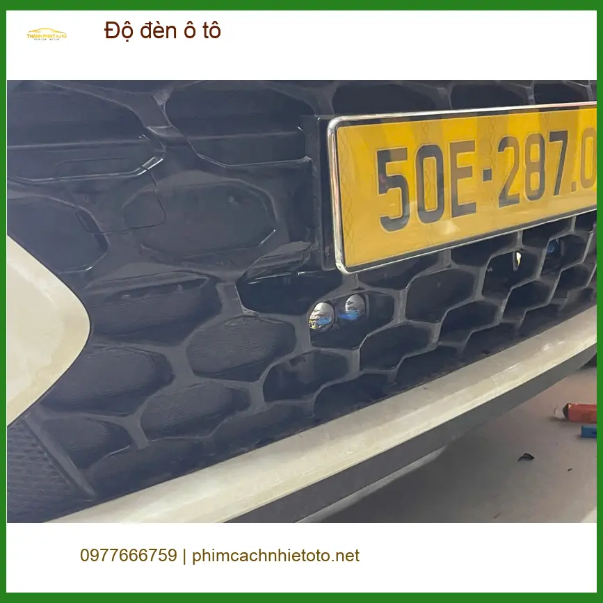 Anh Lâm độ đèn ô tô cho Hyundai Santa Fe tại Quận 12 để cải thiện tầm nhìn ban đêm ảnh thực tế 3