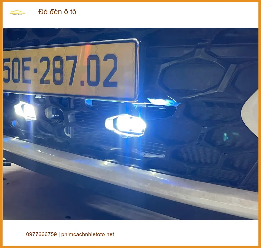 Anh Lâm độ đèn ô tô cho Hyundai Santa Fe tại Quận 12 để cải thiện tầm nhìn ban đêm ảnh thực tế 4