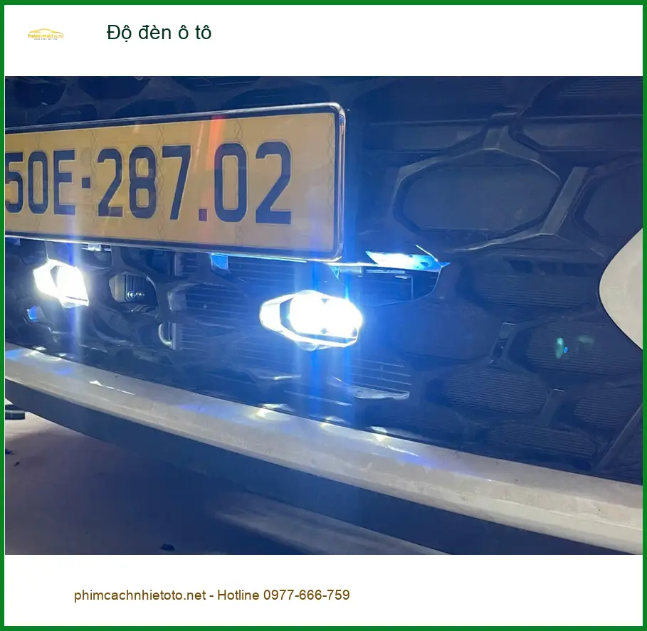 Anh Quang độ đèn ô tô Hyundai Kona tại Quận 9 để tăng cường ánh sáng khi di chuyển ban đêm ảnh thực tế 4
