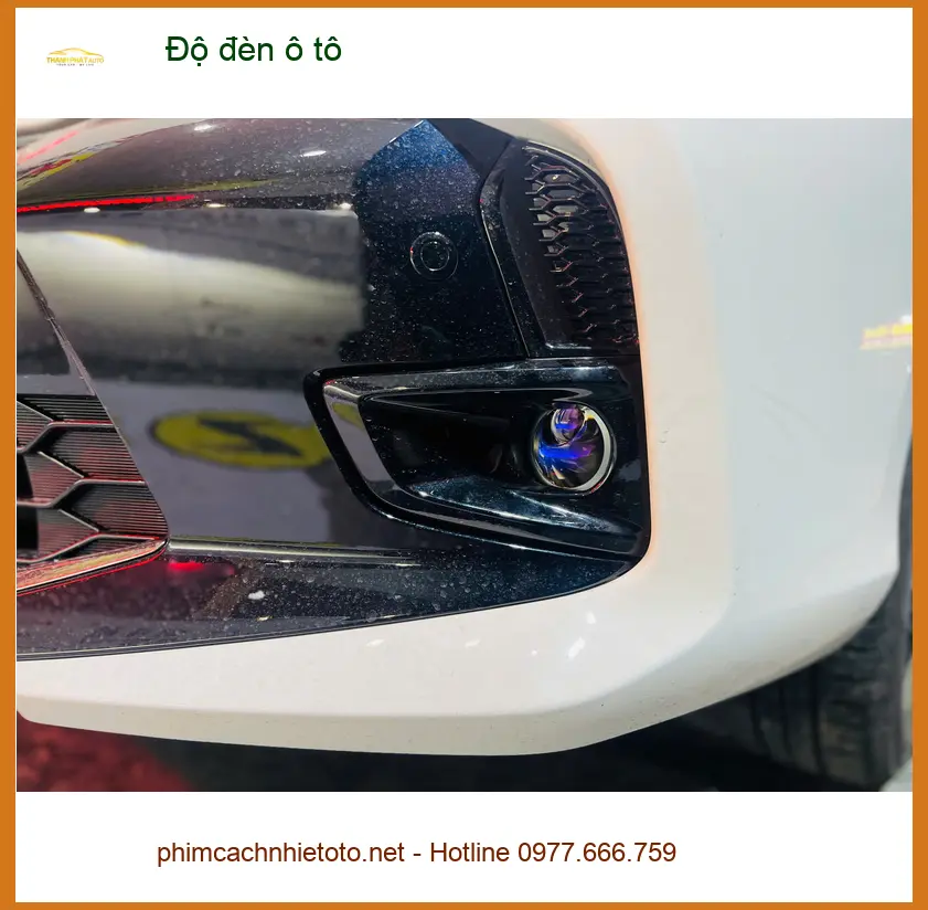 Anh Quân độ đèn ô tô Hyundai Accent tại Quận 9 vì đèn zin không đủ sáng ảnh thực tế 3