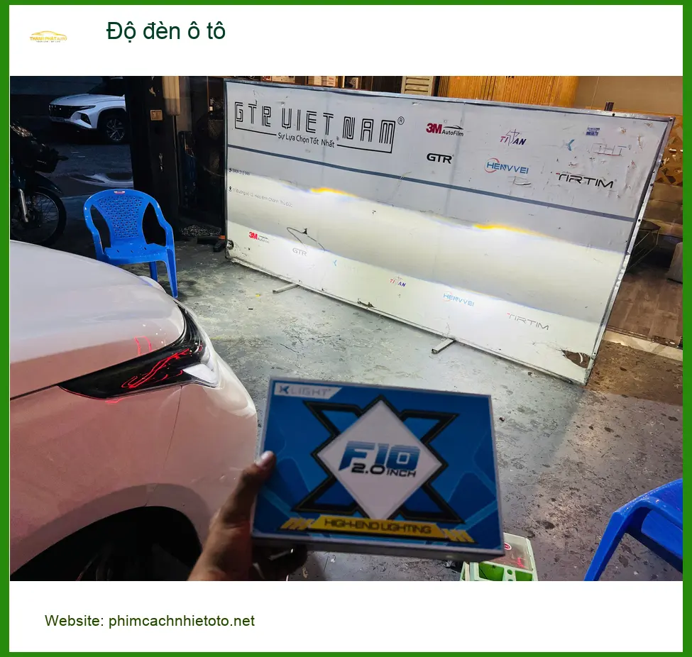 Anh Quân độ đèn ô tô Hyundai Accent tại Quận 9 vì đèn zin không đủ sáng ảnh thực tế 4