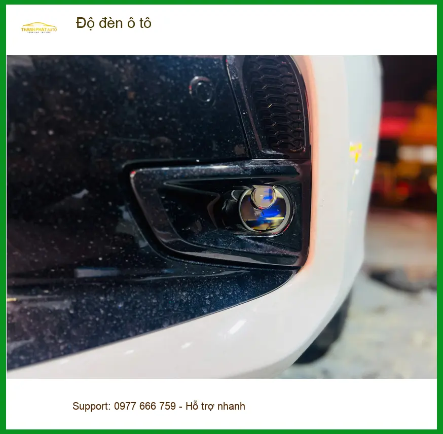 Anh Tấn độ đèn ô tô Hyundai Santa Fe tại Quận 8 vì đèn zin không đủ sáng ảnh thực tế 4