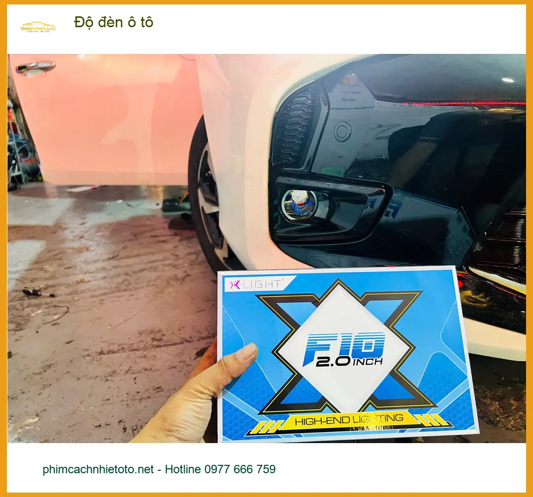 Anh Tấn độ đèn ô tô Hyundai Santa Fe tại Quận 8 vì đèn zin không đủ sáng ảnh thực tế 5