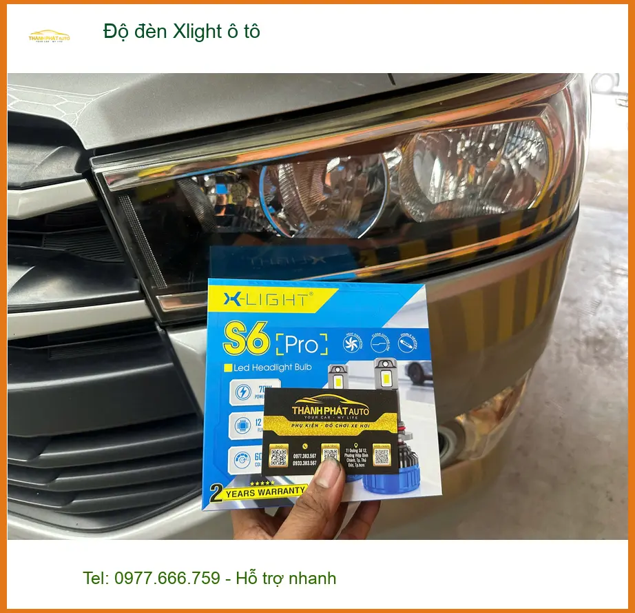 Anh Kiên độ đèn Xlight ô tô Hyundai Accent tại Thủ Đức vì đèn zin yếu