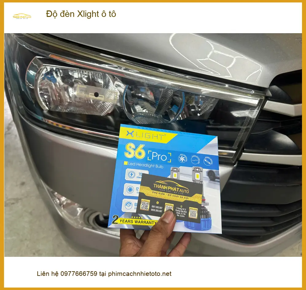 Anh Kiên độ đèn Xlight ô tô Hyundai Accent tại Thủ Đức vì đèn zin yếu ảnh thực tế 2