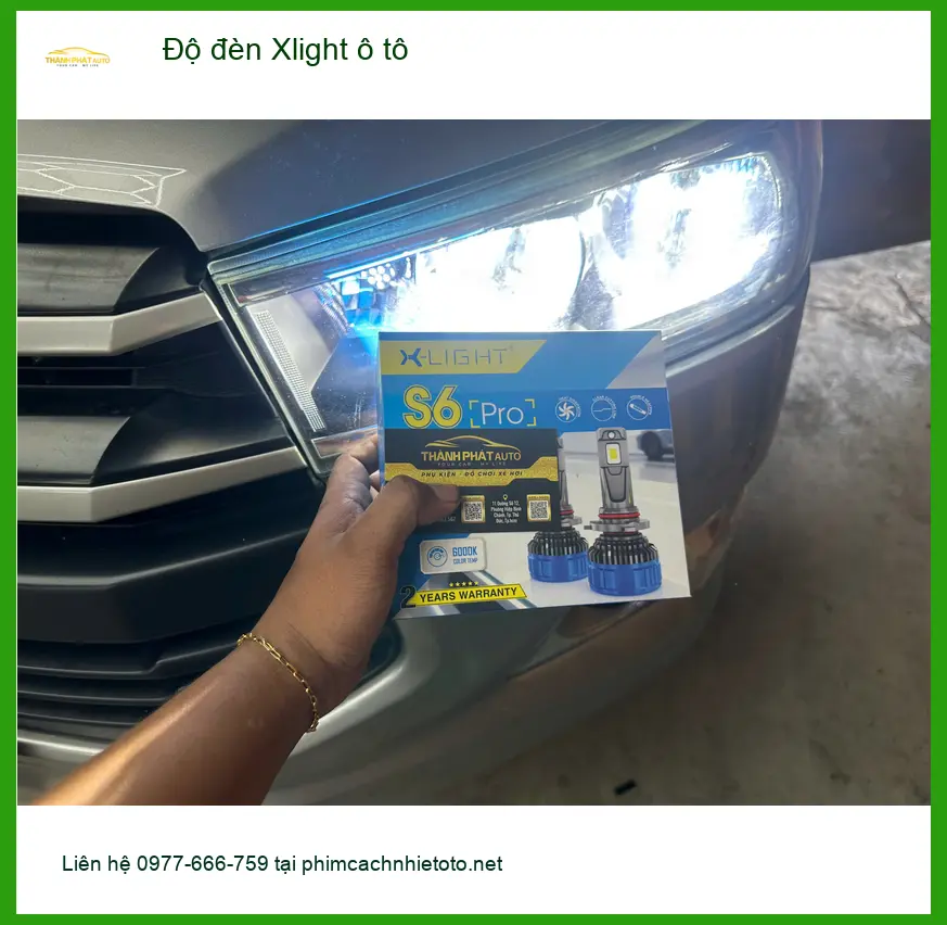 Anh Kiên độ đèn Xlight ô tô Hyundai Accent tại Thủ Đức vì đèn zin yếu ảnh thực tế 3