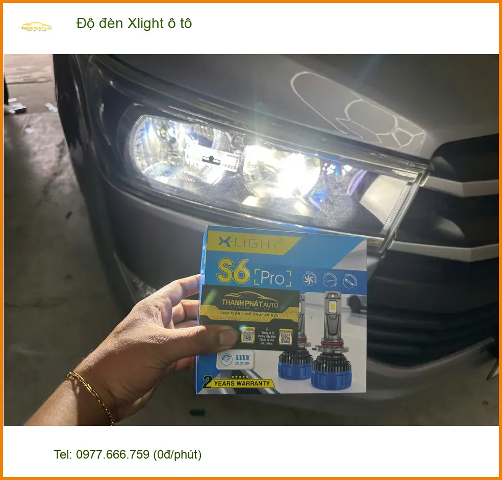 Anh Kiên độ đèn Xlight ô tô Hyundai Accent tại Thủ Đức vì đèn zin yếu ảnh thực tế 4
