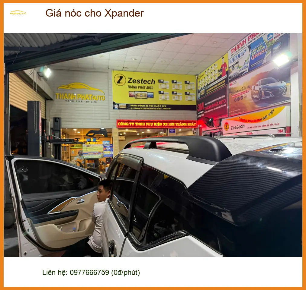 Chị Phương lắp giá nóc cho Xpander tại Quận Thủ Đức chuẩn bị cho chuyến đi cắm trại