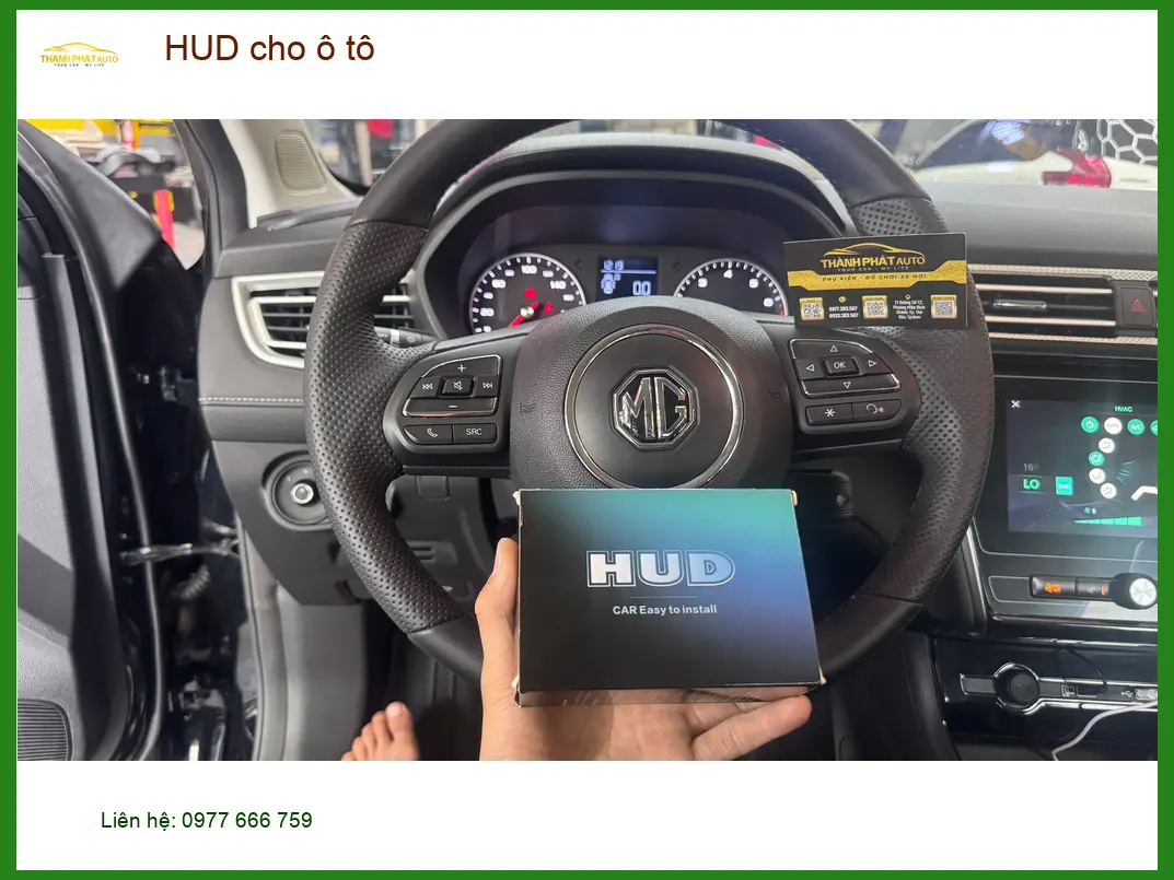 Anh Kiên lắp HUD cho ô tô Hyundai Santa Fe tại Quận 7 để dễ quan sát chỉ số lái