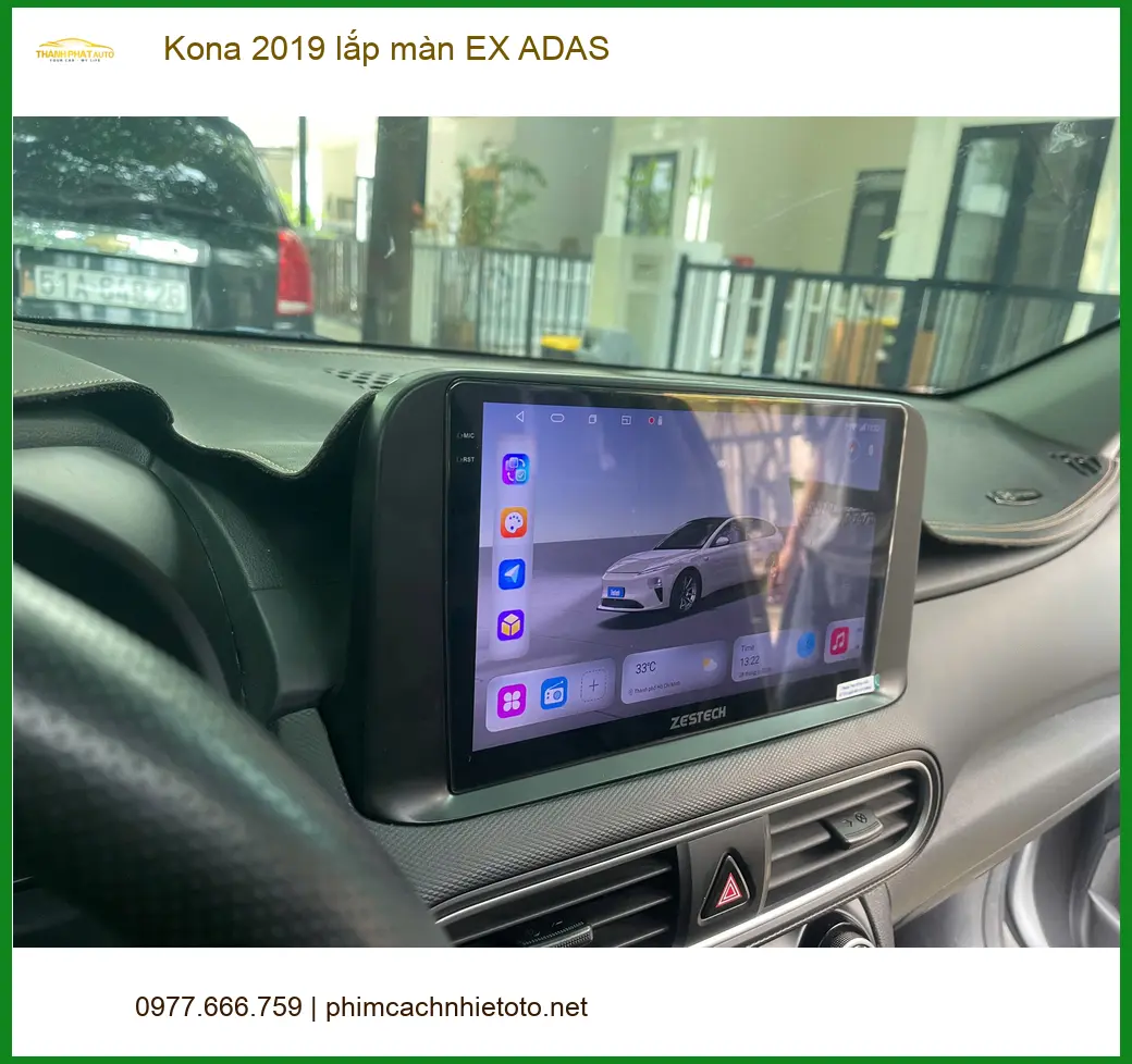 Anh Kiên lắp màn hình EX ADAS cho Kona 2019 tại Quận 5 để nâng cao an toàn ảnh thực tế 2