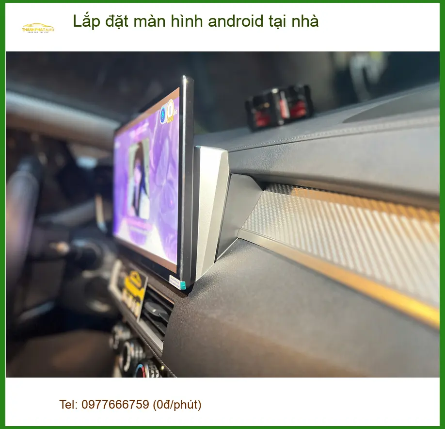 Anh Khải lắp màn hình Android cho Honda CRV tại nhà Quận 9 để thuận tiện làm việc