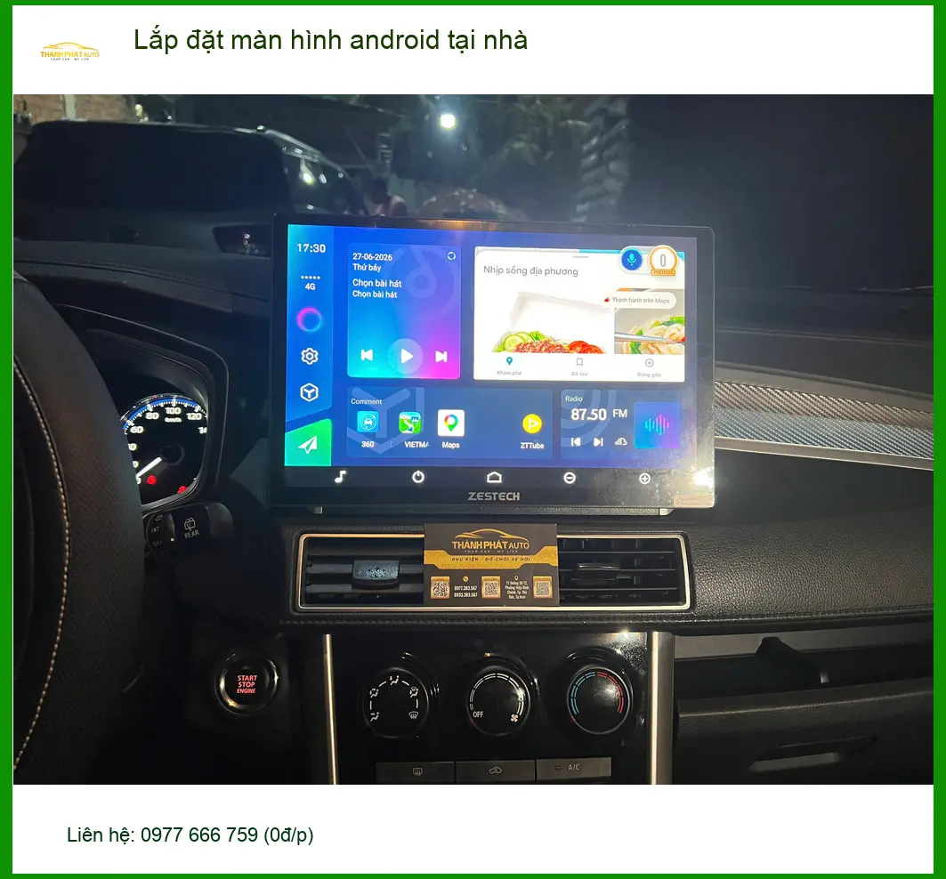 Anh Khải lắp màn hình Android cho Honda CRV tại nhà Quận 9 để thuận tiện làm việc ảnh thực tế 2
