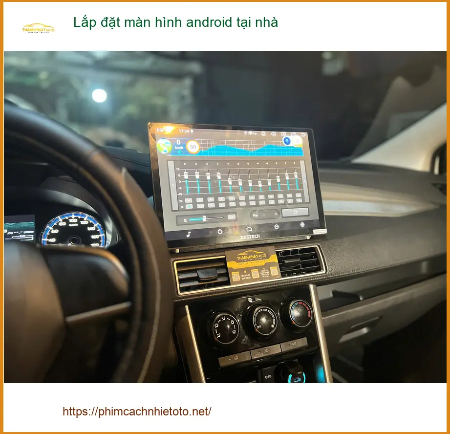 Anh Khải lắp màn hình Android cho Honda CRV tại nhà Quận 9 để thuận tiện làm việc ảnh thực tế 3