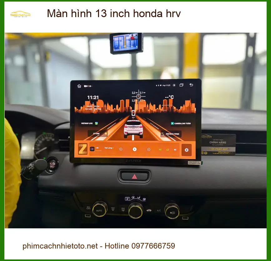 Anh Minh lắp màn hình 13 inch Honda HR-V tại Cần Giờ để lái xe an toàn hơn ảnh thực tế 4