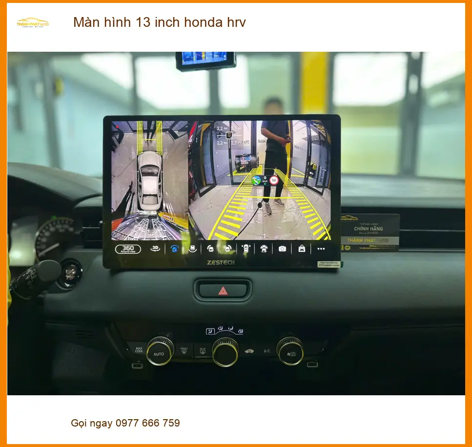 Chị Thanh lắp màn hình 13 inch Honda HR-V để tiện theo dõi bản đồ tại Quận 6 ảnh thực tế 2