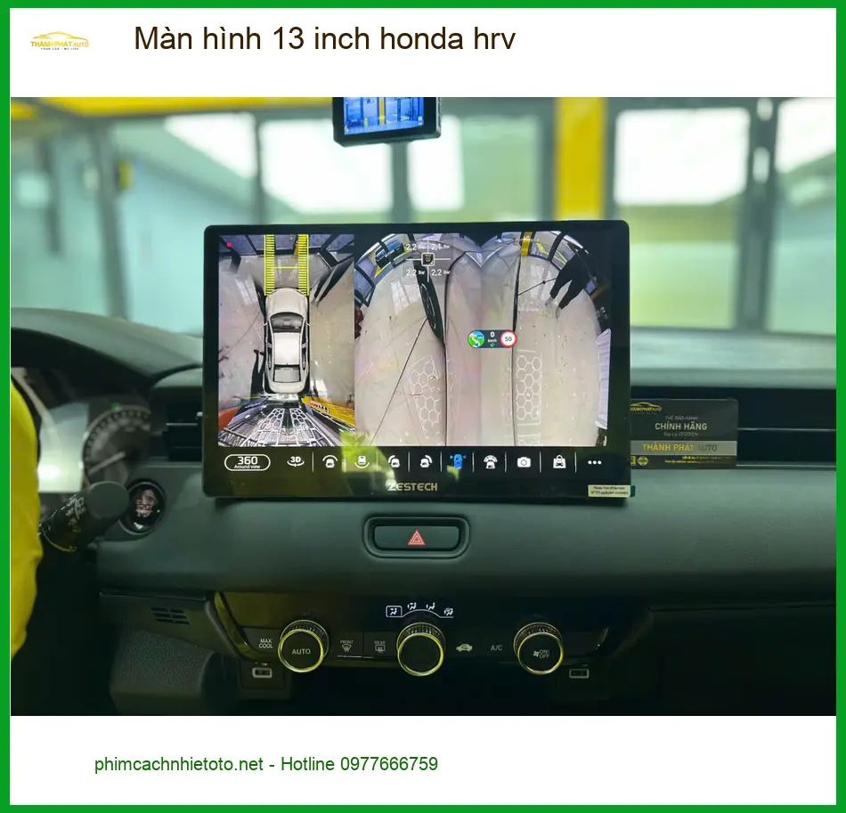 Chị Thanh lắp màn hình 13 inch Honda HR-V để tiện theo dõi bản đồ tại Quận 6 ảnh thực tế 4