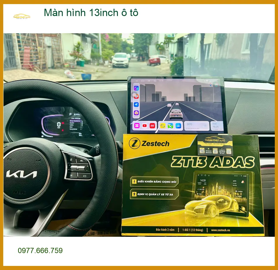 Anh Duy nâng cấp màn hình 13inch ô tô cho Toyota Vios tại Quận 5
