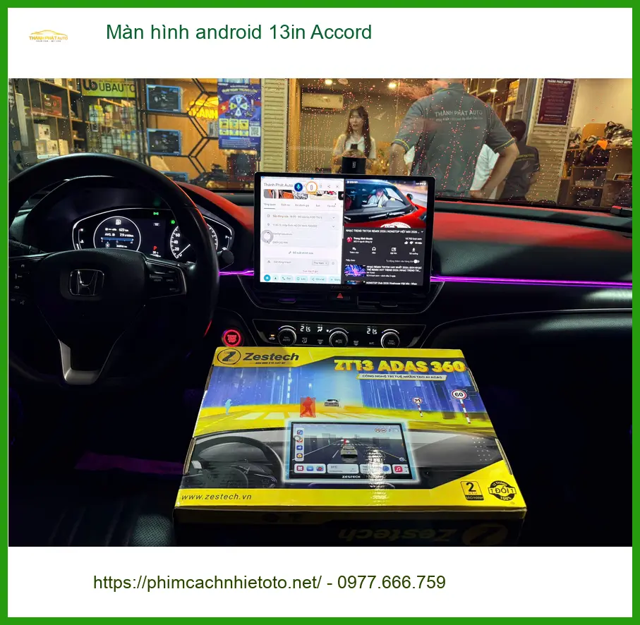 Chị Kim Liên nâng cấp màn hình Android 13 inch Accord tại Quận Tân Bình ảnh thực tế 2