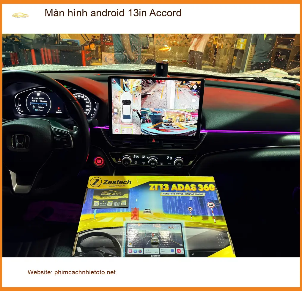 Chị Kim Liên nâng cấp màn hình Android 13 inch Accord tại Quận Tân Bình ảnh thực tế 3