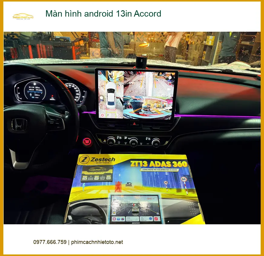 Anh Kiệt nâng cấp màn hình android 13in Accord tại Thủ Đức vì màn zin cũ đã hỏng ảnh thực tế 4
