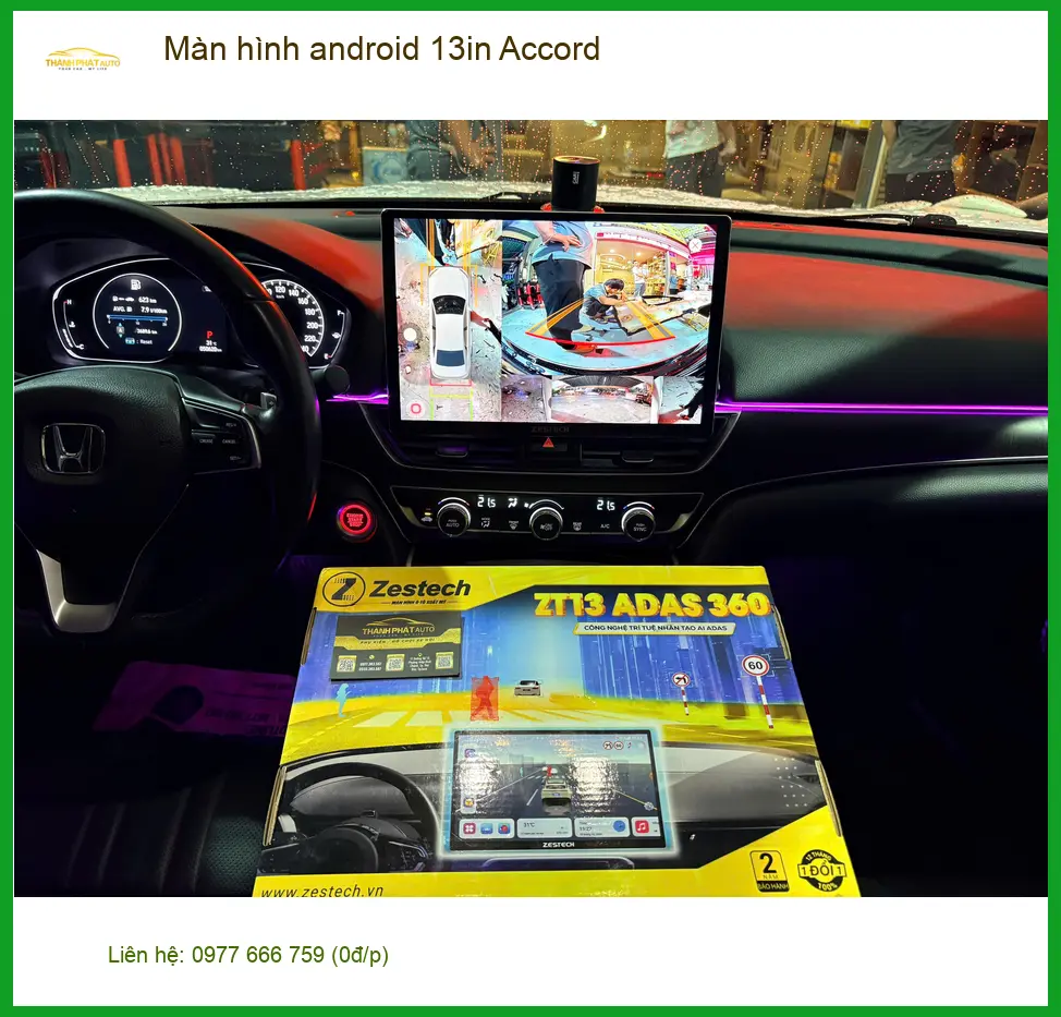 Anh Kiệt nâng cấp màn hình android 13in Accord tại Thủ Đức vì màn zin cũ đã hỏng ảnh thực tế 5