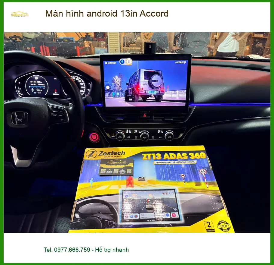 Anh Long lắp màn hình android 13in cho Honda Accord tại Quận 2 ảnh thực tế 2