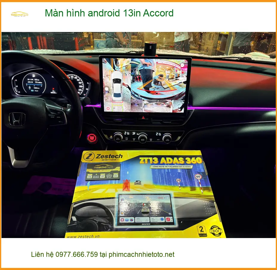 Anh Long lắp màn hình android 13in cho Honda Accord tại Quận 2 ảnh thực tế 3