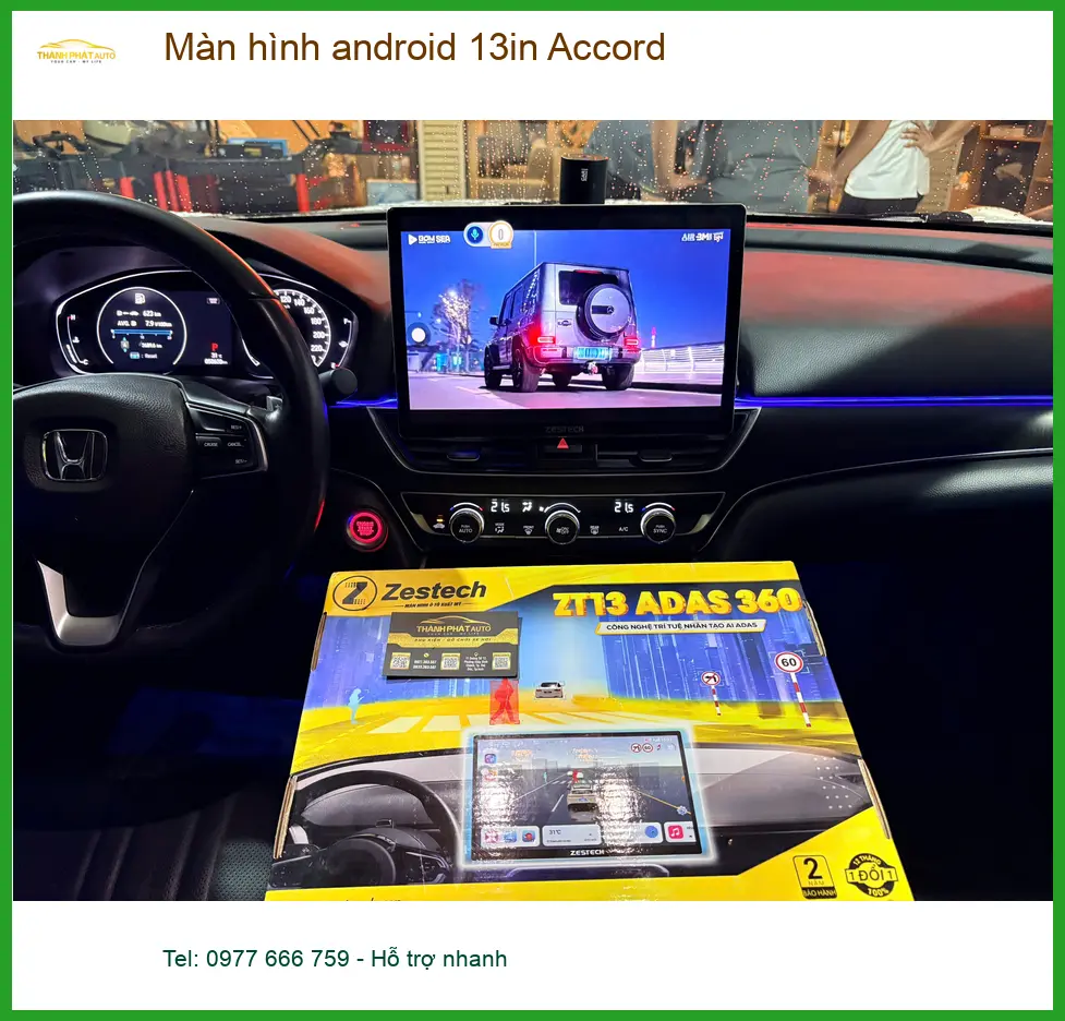 Anh Kiên lắp màn hình android 13in cho Accord tại Quận 7 vì màn hình zin đã cũ và chậm