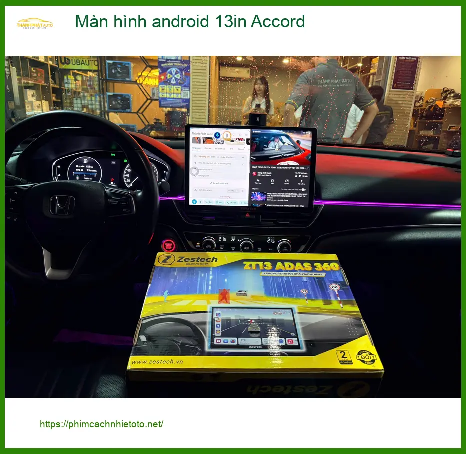 Anh Kiên lắp màn hình android 13in cho Accord tại Quận 7 vì màn hình zin đã cũ và chậm ảnh thực tế 5