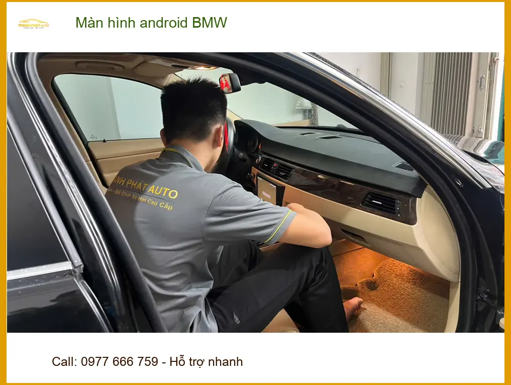 Anh Quang nâng cấp màn hình android BMW X5 tại Quận 7 vì màn hình zin chậm ảnh thực tế 2