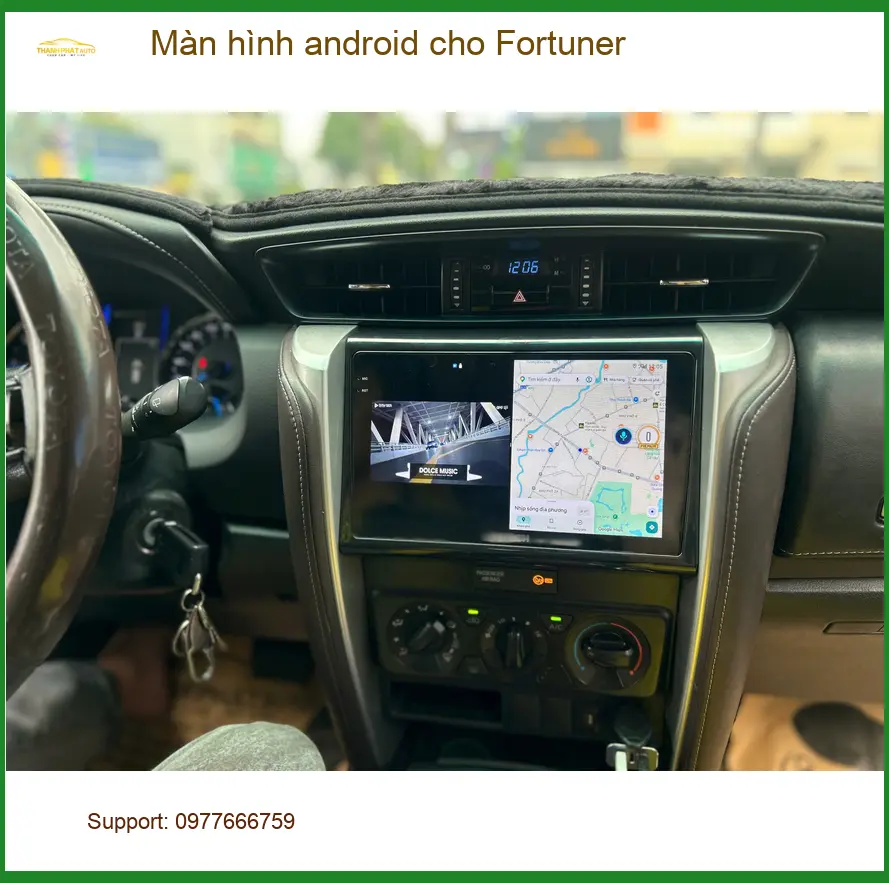 Anh Trung lắp màn hình Android Fortuner tại Bình Chánh ảnh thực tế 2