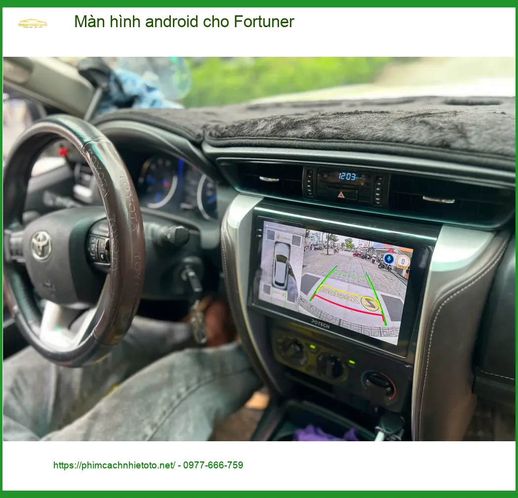 Anh Trung lắp màn hình Android Fortuner tại Bình Chánh ảnh thực tế 3